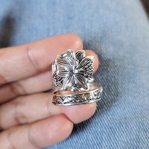 Vintage Flower Spoon Ring